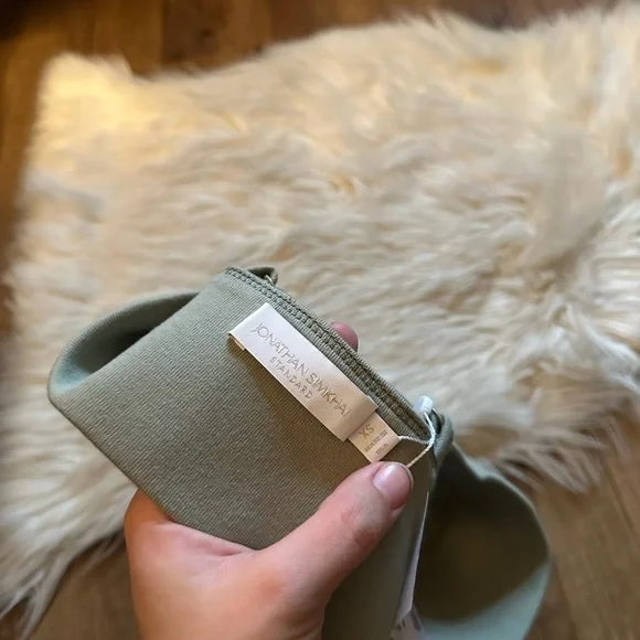 JONATHAN SIMKHAI Juliette Waffle Bralette In Willow - Picture 5 of 5